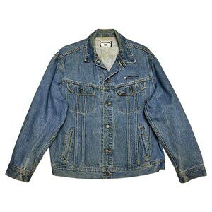 Vintage 90s LEE Retro Branded Denim Jean Jacket - AMERICAN YEAST - Large